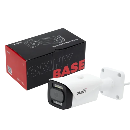 Камера сетевая буллет 2Мп OMNY BASE miniBullet2E-WDS-SDL-C v2 36 с двойной подсветкой и микрофоном